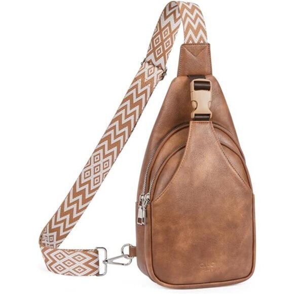 Handbags - Crossbody Bags Vegan Leather Brown